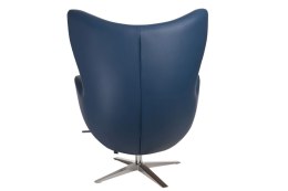 D2.DESIGN Fotel Jajo Soft skóra ekologiczna 518 niebieski ciemny