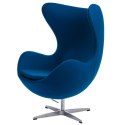 D2.DESIGN Fotel Jajo niebieski kaszmir 23 Premium