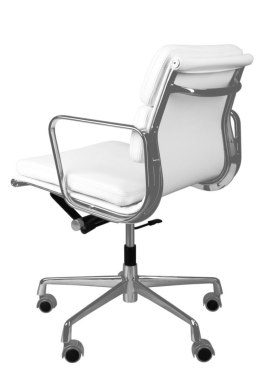 D2.DESIGN Fotel biurowy CH2171T biała skóra chrom