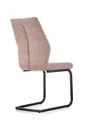 Halmar K272 krzesło ciemny beż DALLAS / czarny materiał: ekoskóra / stal malowana proszkowo