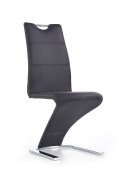 Halmar K291 krzesło Czarny ekoskóra tył pikowany