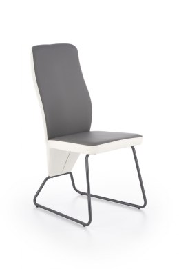 Halmar K300 krzesło tył - biały, przód - popiel, stelaż - super grey