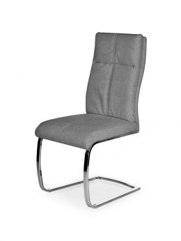 Halmar K345 krzesło popielate tkanina / stal chromowana