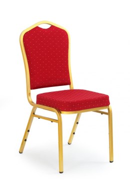 Halmar K66 krzesło bordowy, stelaż złoty