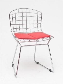 D2.DESIGN Krzesło dziecięce Harry Junior czerwona poduszka