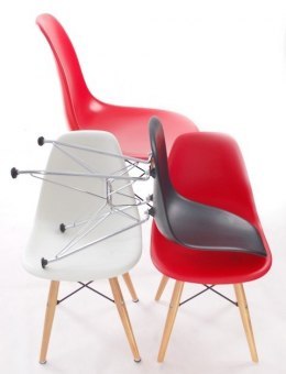 D2.DESIGN Krzesło JuniorP016 białe, chrom. nogi