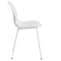 Simplet Krzesło Layer 4 białe siedzisko tworzywo podstawa metal malowany proszkowo do domu lub przestrzeni publicznej