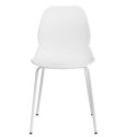 Simplet Krzesło Layer 4 białe siedzisko tworzywo podstawa metal malowany proszkowo do domu lub przestrzeni publicznej