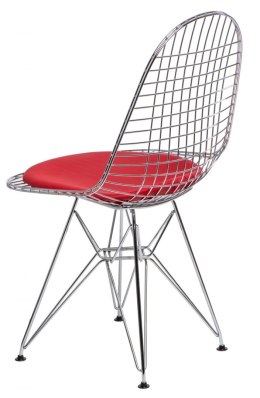 D2.DESIGN Krzesło Net czerwona pojedyncza poduszka