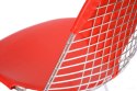 D2.DESIGN Krzesło Net double czerwona poduszka