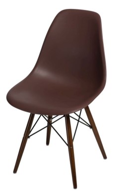 D2.DESIGN Krzesło P016W PP brązowe, dark nogi