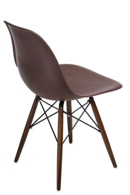 D2.DESIGN Krzesło P016W PP brązowe, dark nogi