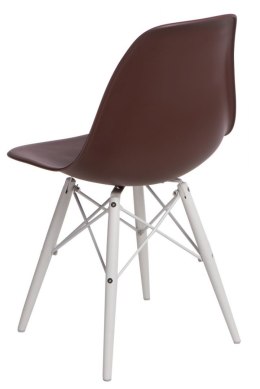 D2.DESIGN Krzesło P016W PP brązowe/white