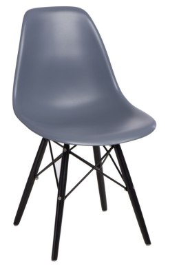 D2.DESIGN Krzesło P016W PP dark grey/black