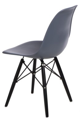 D2.DESIGN Krzesło P016W PP dark grey/black