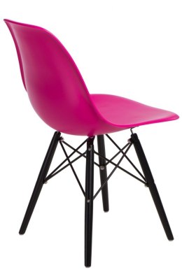 D2.DESIGN Krzesło P016W PP dark pink/black