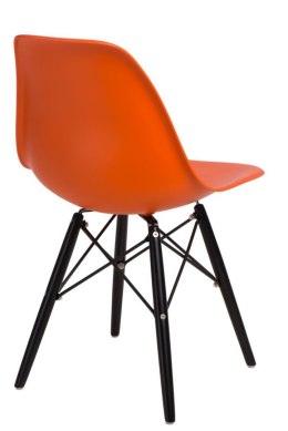 D2.DESIGN Krzesło P016W PP pomarańcz/black