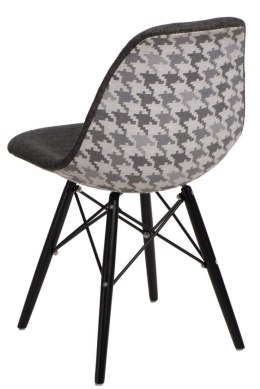 D2.DESIGN Krzesło P016W Pattern szar-pepitka/black