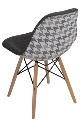 D2.DESIGN Krzesło P016W Pattern szare/pepitka