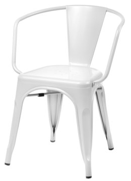 D2.DESIGN Krzesło Paris Arms białe metalowe inspirowane Tol ix, sztaplowanie