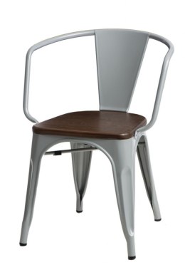 D2.DESIGN Krzesło Paris Arms Wood szare sosna orze ch