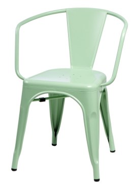 D2.DESIGN Krzesło Paris Arms zielone inspirowane T olix, metalowe sztaplowanie