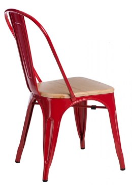 D2.DESIGN Krzesło Paris Wood czerwone sosna natura
