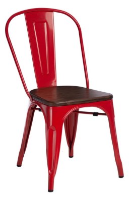 D2.DESIGN Krzesło Paris Wood czerwone sosna orzech