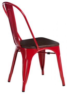 D2.DESIGN Krzesło Paris Wood czerwone sosna orzech