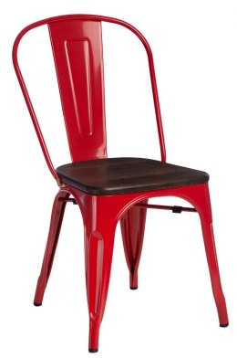 D2.DESIGN Krzesło Paris Wood czerwone sosna szczot