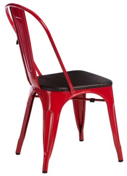 D2.DESIGN Krzesło Paris Wood czerwone sosna szczot