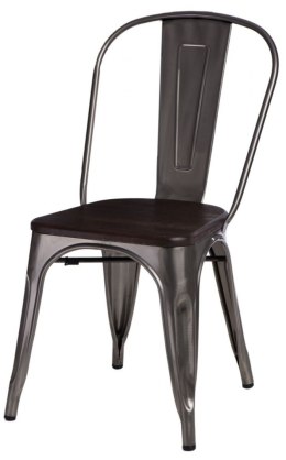 D2.DESIGN Krzesło Paris Wood metali. sosna szczot.