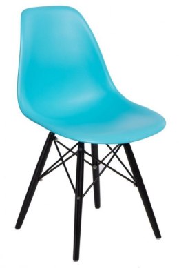D2.DESIGN Krzesło P016W PP ocean blue/black