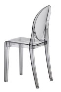 D2.DESIGN Krzesło Viki szary transparentny tworzywo eleganckie stabilne i wygodne