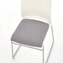 Halmar CALI fotelik konferecyjny stelaż - chrom, siedzisko - biały / popiel