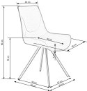 Halmar K290 krzesło popielaty / złoty antyczny tkanina / stal