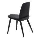 D2.DESIGN designerskie Krzesło Rosse czarne tworzywo metal do jadalni, biura