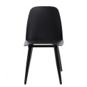 D2.DESIGN designerskie Krzesło Rosse czarne tworzywo metal do jadalni, biura