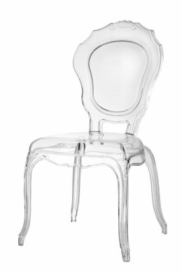 Intesi Krzesło transparentne Queen tworzywo nowoczesne i wygodne