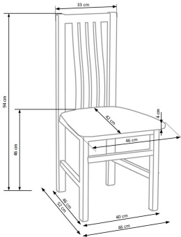Halmar PAWEŁ krzesło drewniane tapicerowane dąb sonoma / tap: Inari 23