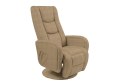 OD RĘKI Halmar PULSAR 2 Relaksacyjny fotel z masażem podgrzewaniem Beżowy tkanina