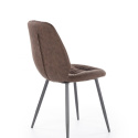 Halmar K312 krzesło nogi - czarne, tapicerka - brązowa