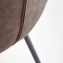 Halmar K312 krzesło nogi - czarne, tapicerka - brązowa