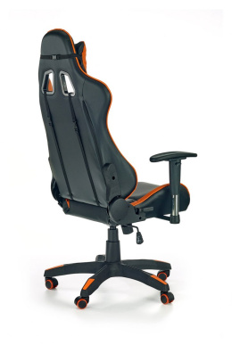 Halmar DEFENDER 2 fotel gabinetowy z podnózkiem czarny / pomarańczowy gamingowy krzesło do biurka Gamingowe