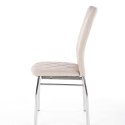 Halmar K309 krzesło jasny beżowy tkanina stal chromowana