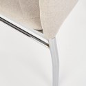 Halmar K309 krzesło jasny beżowy tkanina stal chromowana