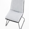 Halmar K326 krzesło stelaż - czarny, tapicerka - jasny popiel / czarny