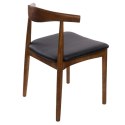 D2.DESIGN Krzesło Codo drewno jesionowe j. brąz siedzisko skóra sztuczna do jadalni salonu restauracji