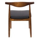 D2.DESIGN Krzesło Codo drewno jesionowe j. brąz siedzisko skóra sztuczna do jadalni salonu restauracji