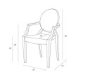 D2.DESIGN Krzesło dziecięce Royal Jr. transparentn y dymiony